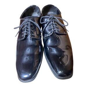Seven‎ 26 Black Patent Faux Leather Lace Up Oxford Dress Shoes Mens Size 7M